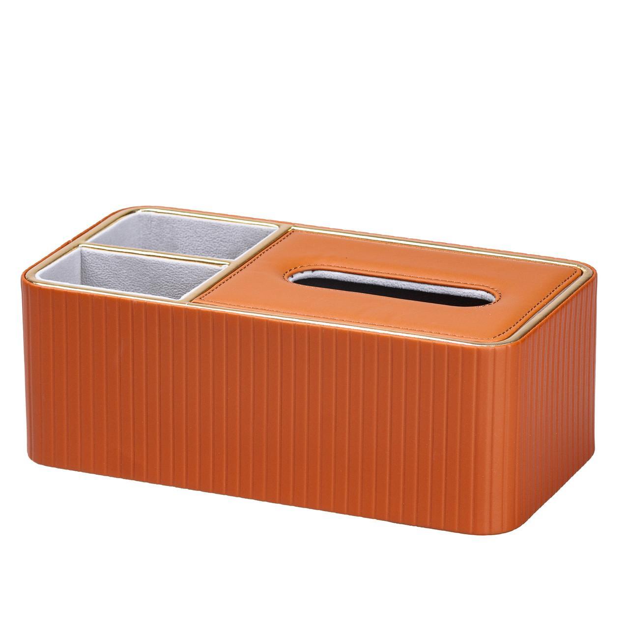 Серветниця з відділеннями коричнева для серветок і зберігання спецій в інтер'єрі будинку кафе ресторану, фото 1