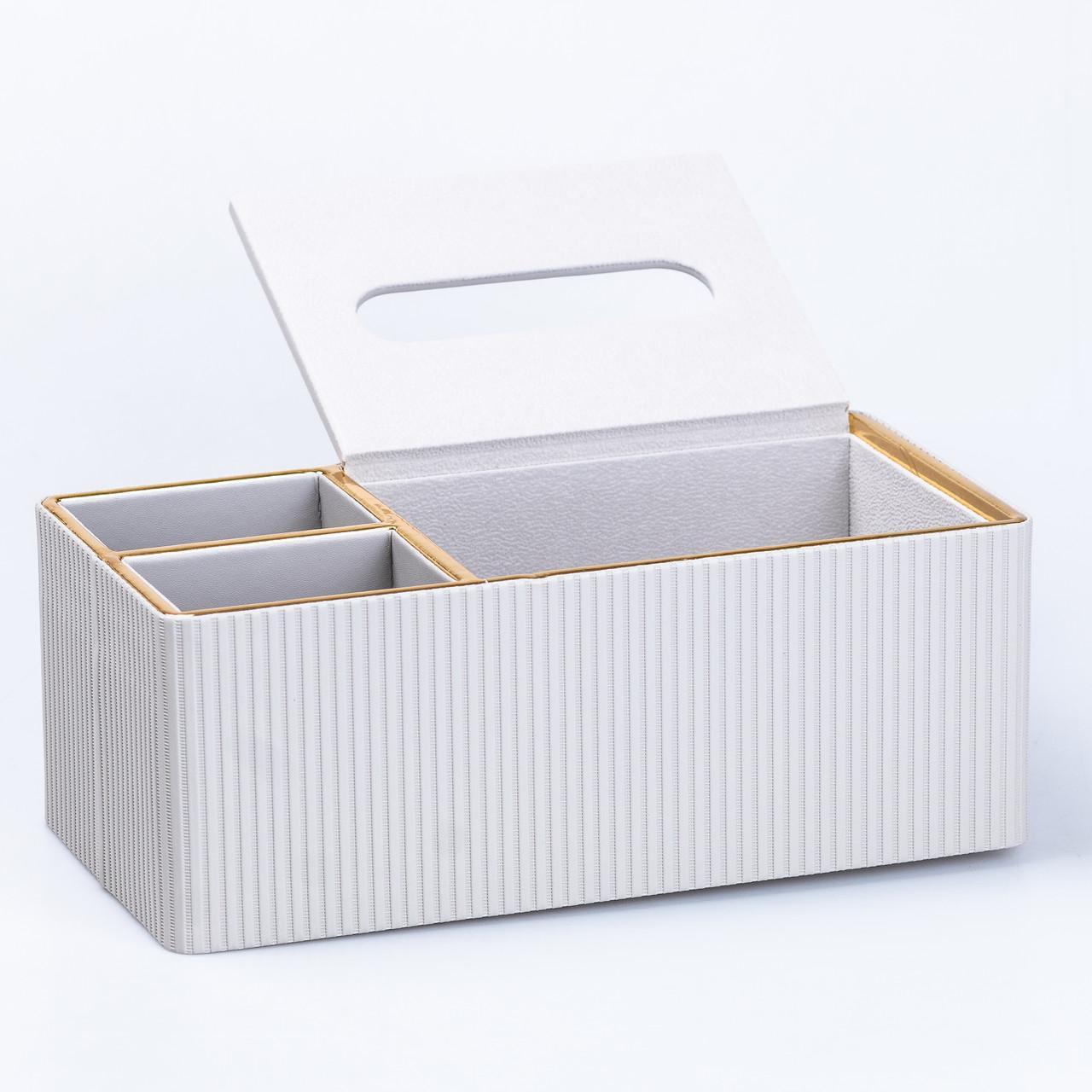 Серветниця прямокутна з відділеннями для серветок і спецій для кафе вдома та офісу, фото 1