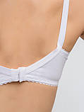 Білий бюстгальтер для годуючих матусь на кісточці 75B, фото 6