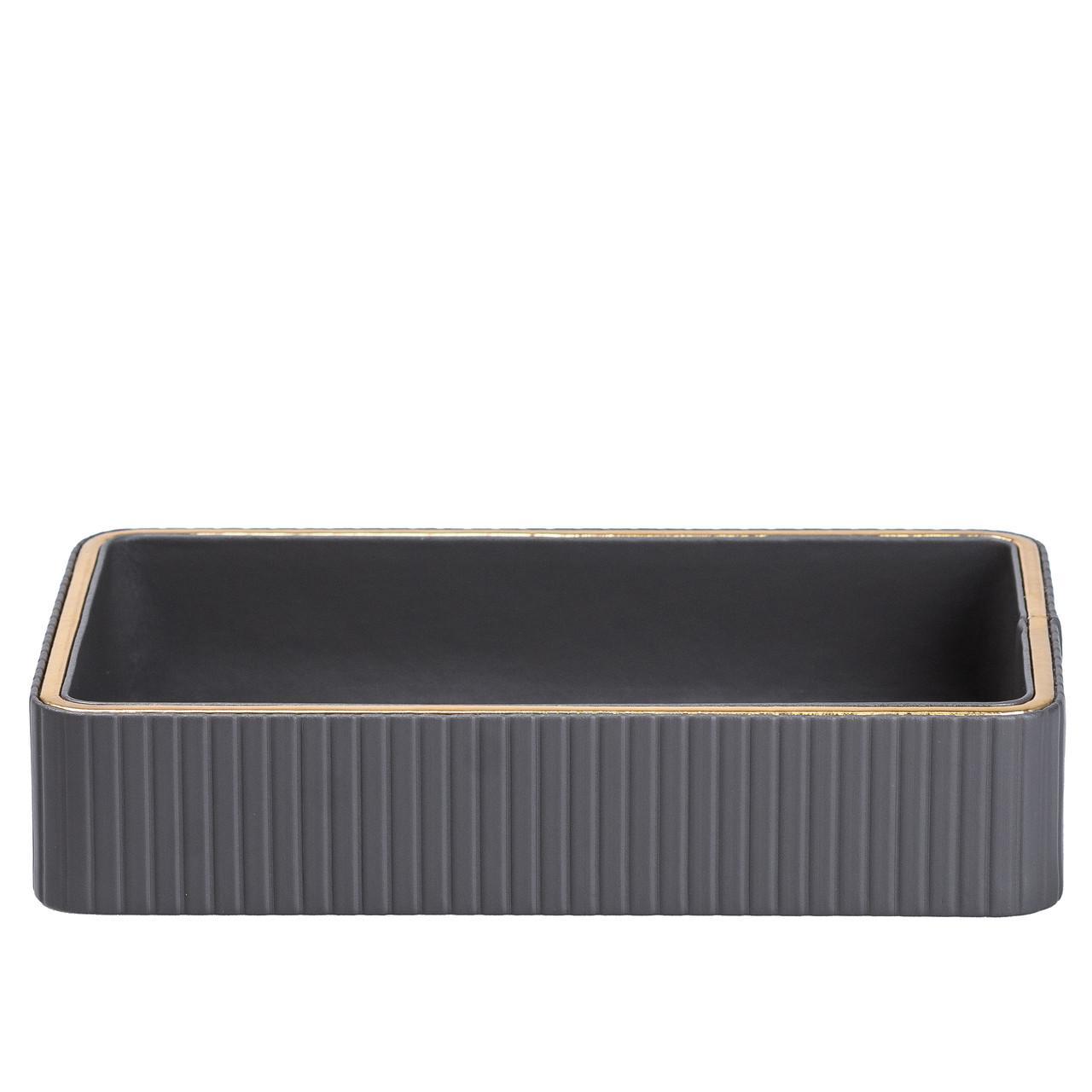 Серветниця прямокутна органайзер для серветок сірого кольору для дому та кафе, фото 1