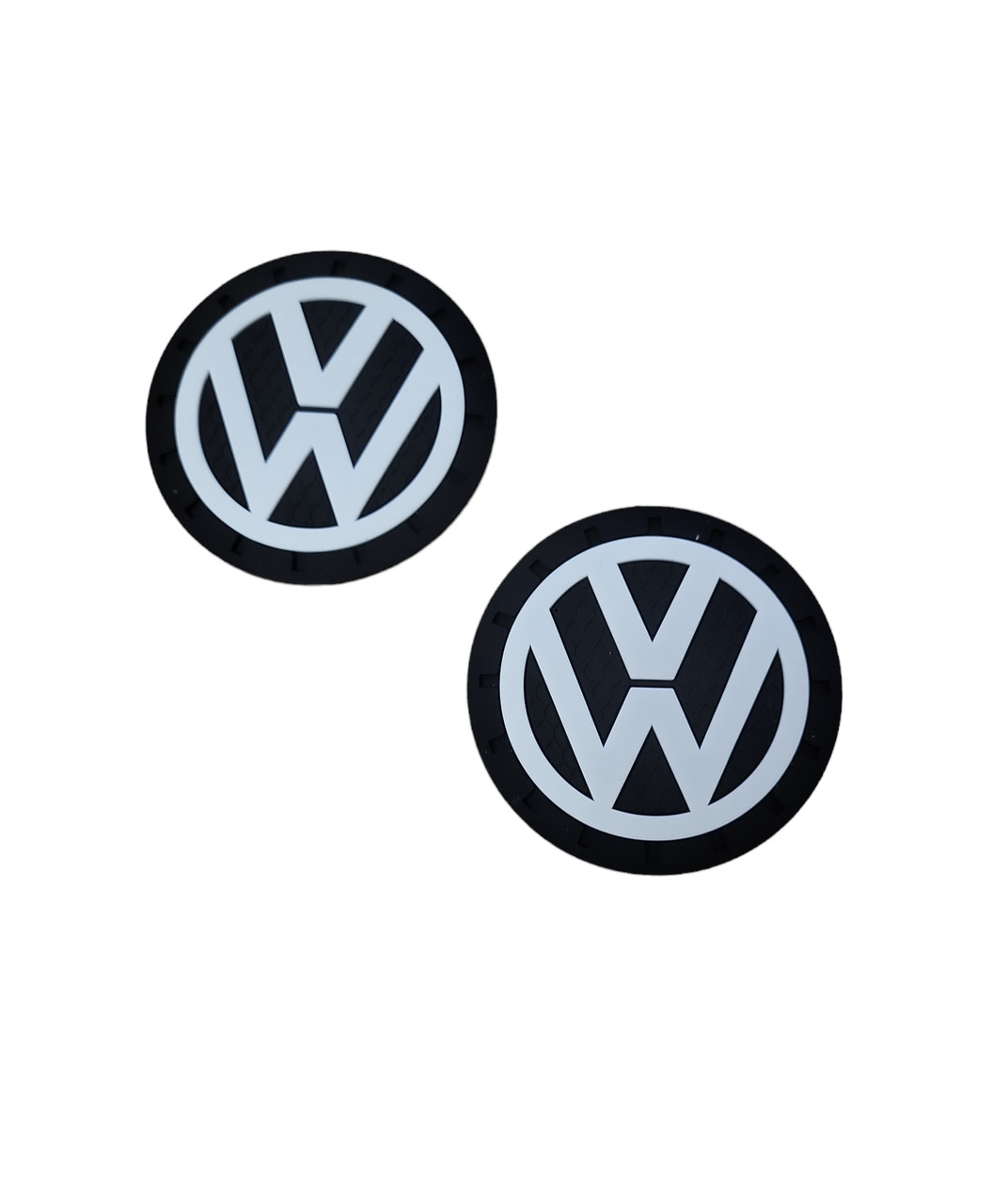 Килимки в підстаканник антиковзаючі з логотипом Volkswagen 7 см 2 шт