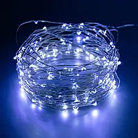 Светодиодная гирлянда Капля росы 20 м 200 LED от USB холодный белый Новогодние гирлянды для украшения дома AMZ