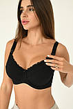Чорний бюстгальтер для годуючих матусь на кісточці 75B, фото 2
