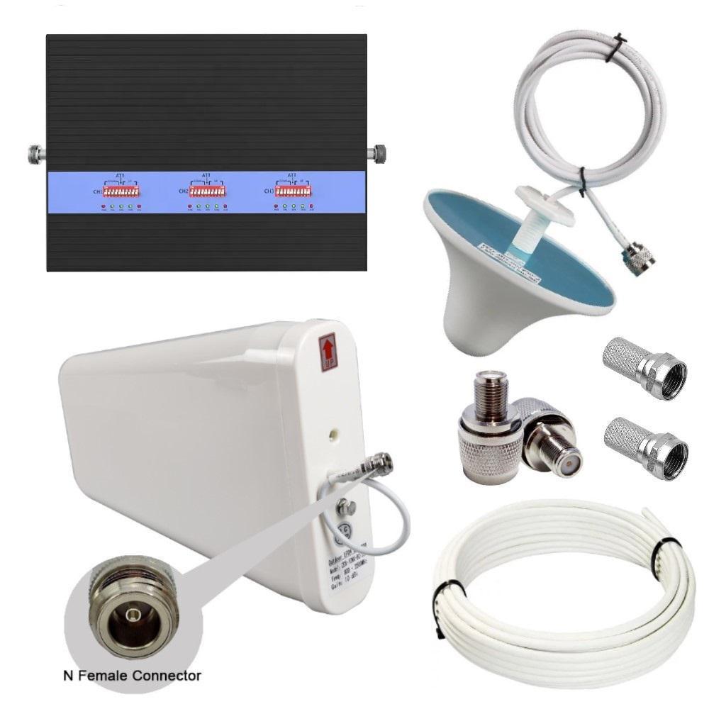 Репітер підсилювач мобільного зв'язку і інтернету Lintratek KW25A-GDW GSM 3G 4G 900 1800 2100 МГц (10/3 дБі), фото 1