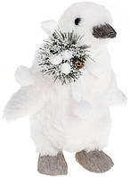 Новорічна іграшка "Пінгвіненя" 23см, білий BKA