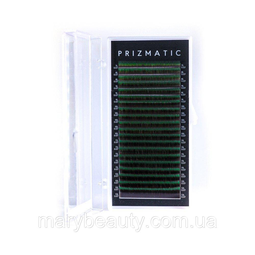 Вії омбре 2T Green PRIZMATIC 20ліній C 0.07 (7-13), фото 1