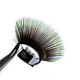 Вії омбре 2T Green PRIZMATIC 20ліній C 0.07 (7-13), фото 2