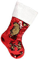 Шкарпетка для подарунків "Рубін" 49см, з паєтками BKA