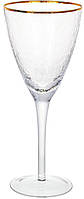 Набор 4 фужера Donna Ice бокалы для вина 370мл, стекло с золотым кантом BKA