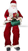 Фигура "Санта с изумрудным мешком" 80см, сидячий BKA