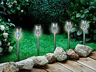 Набор грунтовых светильников в сад на солнечной батарее 30*6 см 4 шт