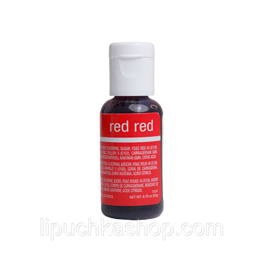 Гелевый водорастворимый краситель Red Red (красный) Chefmaster, 20 грамм - фото 1 - id-p2151503508