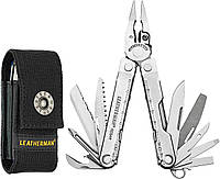 Мультитул Leatherman Rebar со сменными кусачками премиум-класса и нейлоновым чехлом, Stainless Steel