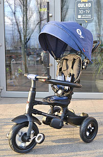 Велосипед складний триколісний дитячий Qplay RITO RUBBER, Blue