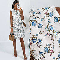 Воздушное платье в цветочный принт выполненное из легкой шифоновой ткани на подкладе