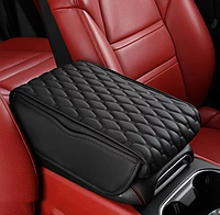 Чехол на подлокотник авто с карманами черный