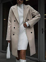 Пальто женское весеннее кашемир на подкладке S-M; L-XL (4цв) "IRINA" от поставщика