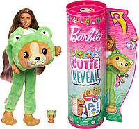 Лялька Барби кольорове перевтілення Barbie Cutie Reveal Doll & Accessories with Animal Plush Costume dog/frog