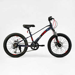Дитячий спортивний велосипед 20" дюймів Corso «F35» MG-20563 (1) магнієва рама, Shimano Revoshift 7 швидкостей, зібраний на 75