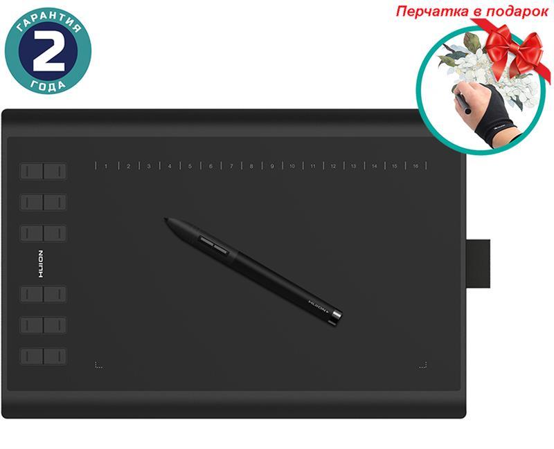 Графічний планшет Huion New 1060Plus + рукавичка Dshop