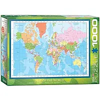 Eurographics Сучасна карта світу пазл 1000 елементів (6941697)