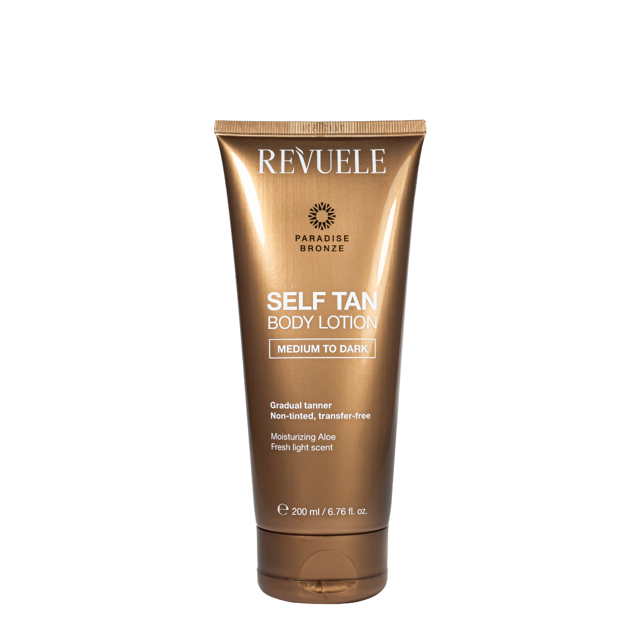 Лосьйон для автозасмаги темний Revuele Salf Tan Body Lotion Medium To Dark 200 мл, фото 1
