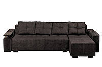 Угловой диван Элегант Плюс 310х145см (ППУ 28, Холлофайбер, МДФ) Коричневый