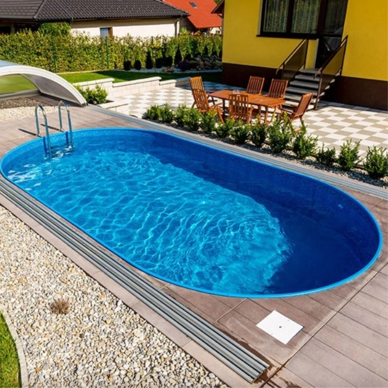 Збірний каркасний басейн Mountfield Azuro Ibiza Oval 6 х 3.2 х 1.5м (мозайка плівка 0,8 мм, морозостійкий)