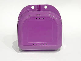 Контейнер для зберігання зубних протезів, кап, 75х65х38 мм. фіолетовий