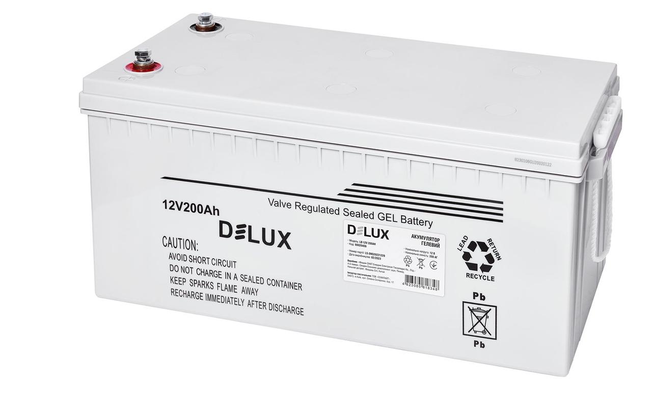Акумулятор DELUX LB 12V 200AH гелевий, фото 1