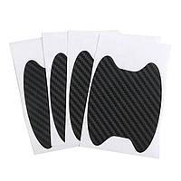 Набор защитных наклеек под ручки авто Bodasan наклейка из углеродного волокна от царапин 4шт Черный (CDS1)