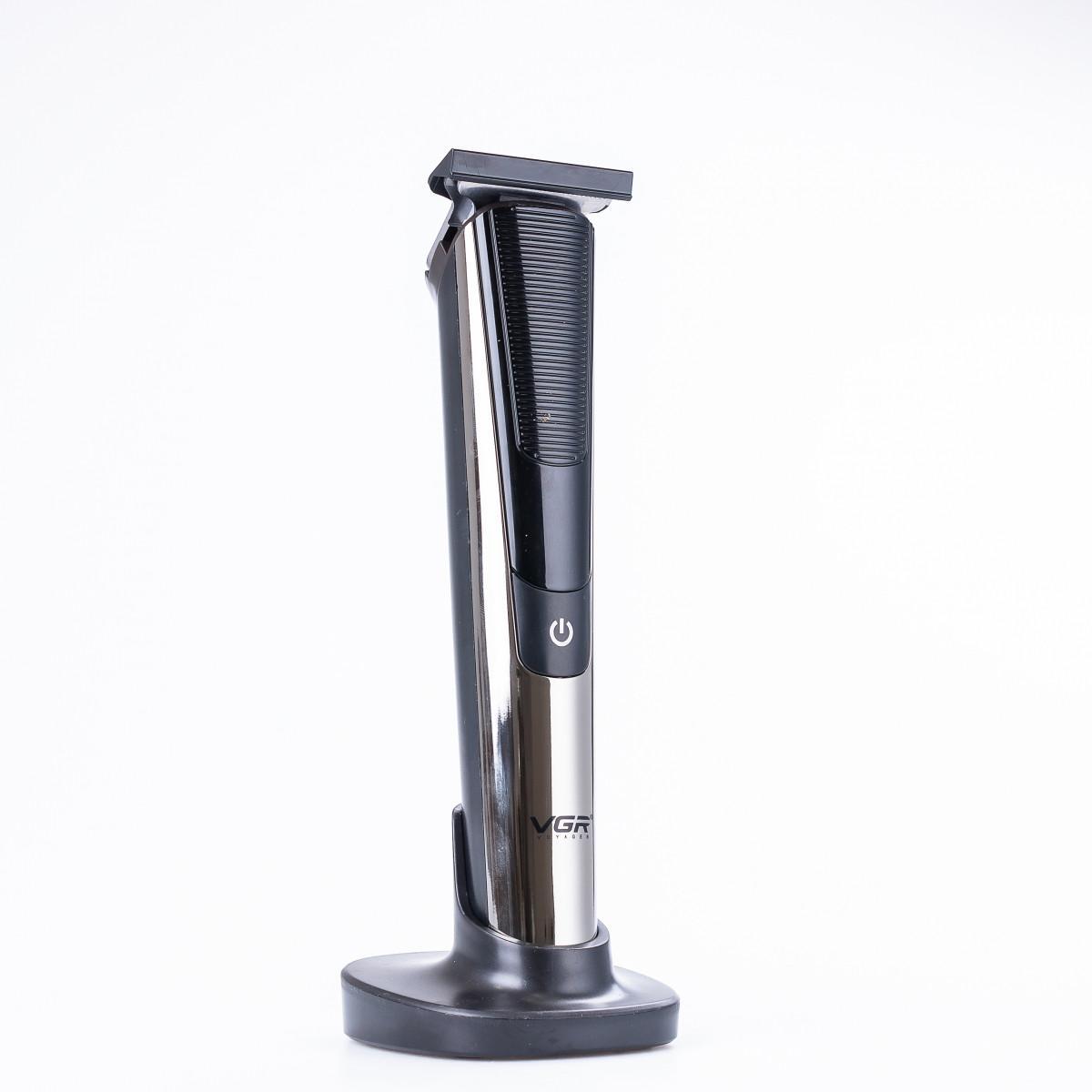 Машинка для стриження волосся акумуляторна з LED-дисплеєм потужний тример USB-зарядка насадки 1-3 мм, фото 1