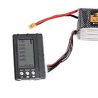 RC89600 3 in 1 Тестер напруги для радіокерованих FPV дронів, Індикатор балансу АКБ