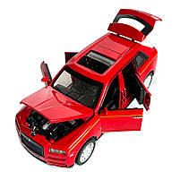Машинка металева Rolls-Royce Cullinan ролс ройс червоний звук світло інерція відкр люк двері капот багажник 1:32,15*6,5*5,5см, фото 7