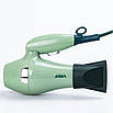 Фен для волосся VGR 1000 Вт з іонізацією 2 режими роботи концентратор зелений, фото 2