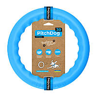 Кольцо для апортировки PitchDog30, диаметр 28 см голубой