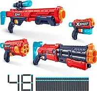 X-Shot Zuru Excel Ultimate Shootout Pack 4 пусковые установки 48 дротиков 6 мишеней (7246315)