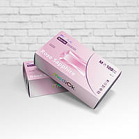 Рукавички нітрилові рожеві MediOk Rose Sapphire розмір XS, 100шт.