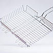 Решітка для гриля й барбекю з хромованої сталі компактна легка для пікніка та походу, фото 7