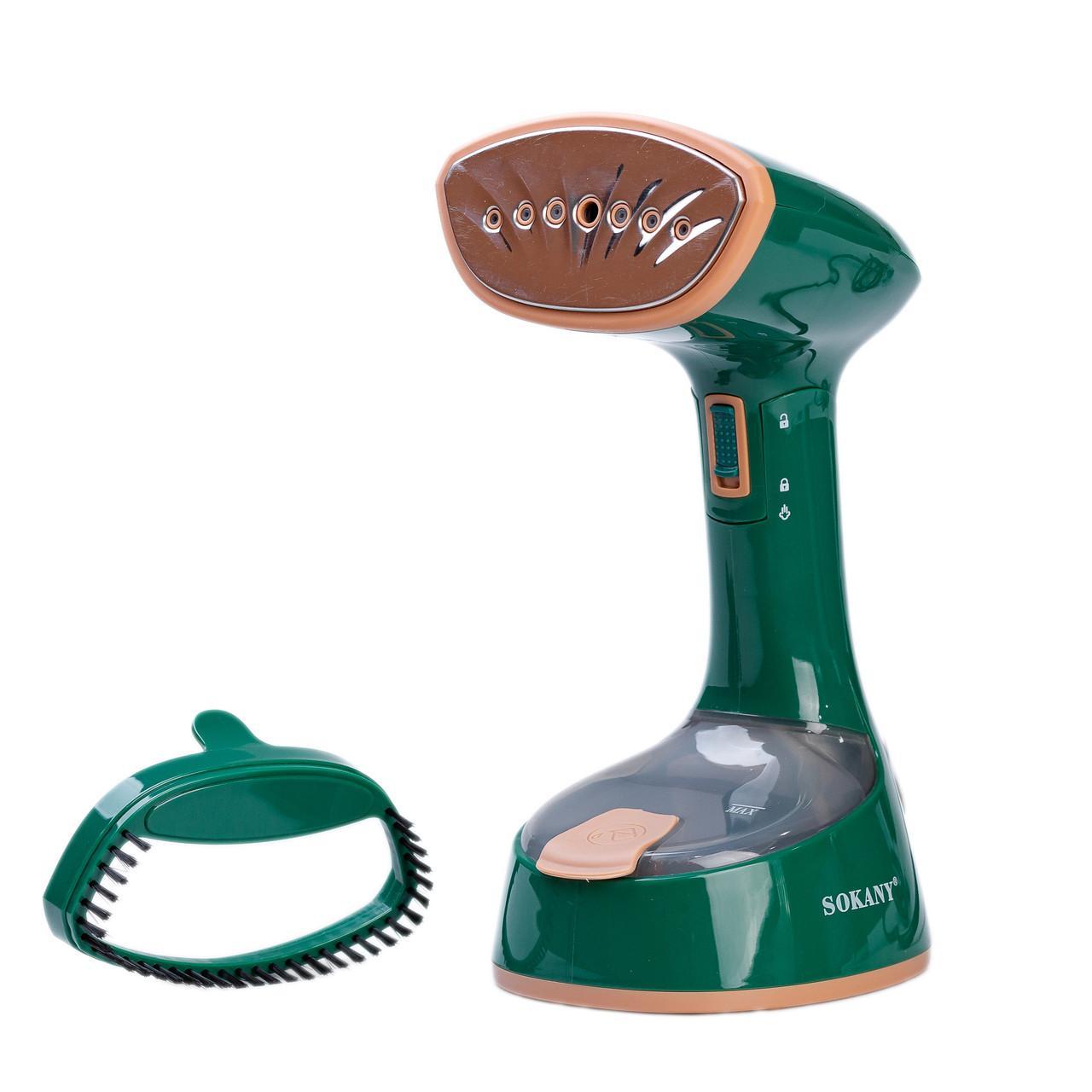 Паровий відпарювач для одягу Sokany 1300 Вт Зелений SKGT3065GR, фото 1