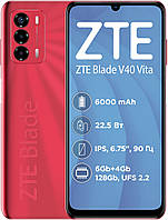 Смартфон ZTE Blade V40 Vita 4/128GB Dual Sim Red Dshop