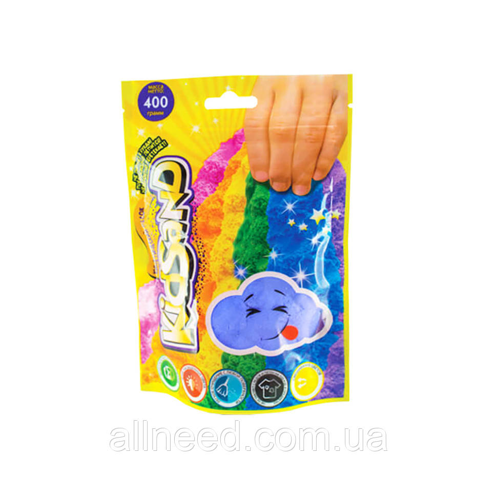 Кінетичний пісок "KidSand" KS-03-03 пакет 400 г (Синій)