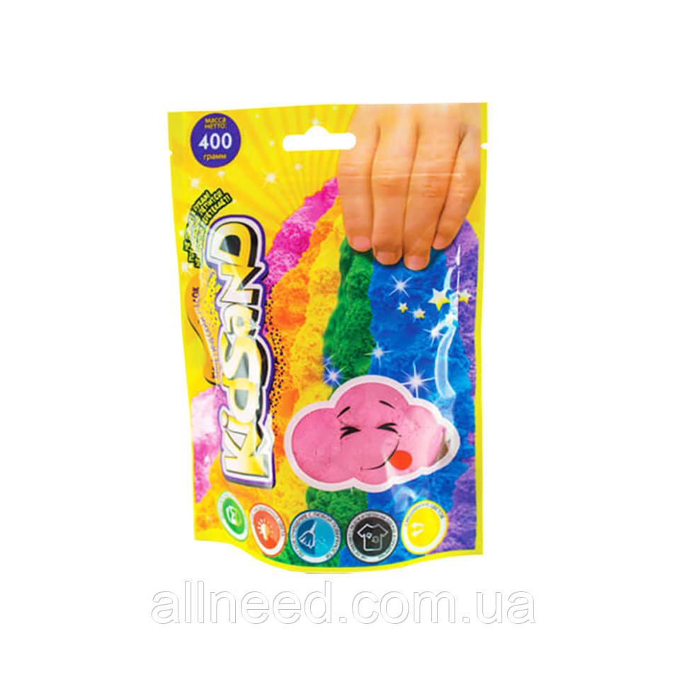 Кінетичний пісок "KidSand" KS-03-03 пакет 400 г (Рожевий)