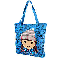 Женская пляжная тканевая сумка (3DETAL1815-2) 38х39х8 см Valiria Fashion Синий (2000001456149)