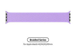 Ремінець Armorstandart Braided Solo Loop для Apple Watch 42mm/44mm/45mm/49mm Lavender Grey Size 6 (148 mm) Dshop