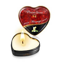 Массажная свеча сердечко, Plaisir Secret Mojito, 35 мл, с ароматом мохито