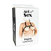 Жіноча портупея для грудей із натуральної шкіри чорна Art of Sex Virginia, розмір XS-M Talla, фото 5