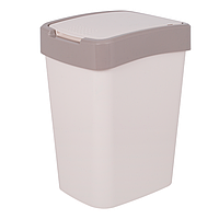 Відро для сміття Євро 10л пластикове (al.122066-б.троянда)