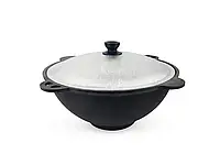 Казан узбецький чавунний 12 л BARAKA із кришкою (наманганський) вир-во Узбекистан