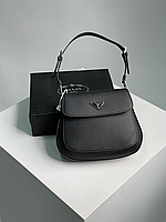 Модная кожаная сумка Prada Cleo Brushed Leather Mini Прада, сумка на ремешке, сумки кросс боди, сумка на плечо
